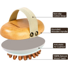Wood Therapy Massage Brush for Belly Fat Reduction & Meridian Stimulation Tool
