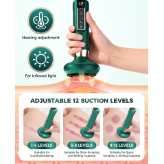 Electric Cupping Massager - 12-Level Suction for Neck & Cellulite Relief