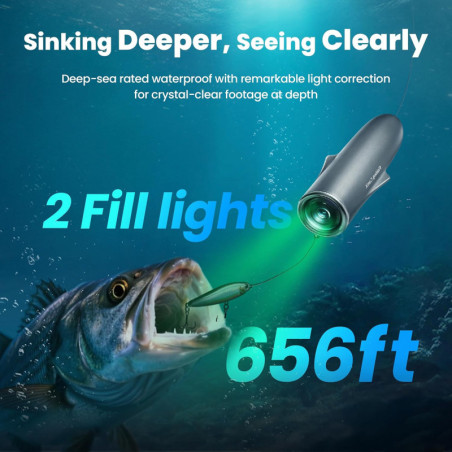 CanFish Fishing CamX HD 1080P Waterproof Fishing Finder Camera with 136° Wide-Angle, Motion Sensor & Wireless Charge