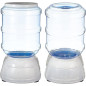 Amazon Basics Automatic Pet Water Dispenser & Gravity Food Feeder Set for Cats & Dogs, Small, 2-Pack