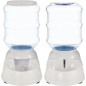 Amazon Basics Automatic Pet Water Dispenser & Gravity Food Feeder Set for Cats & Dogs, Small, 2-Pack