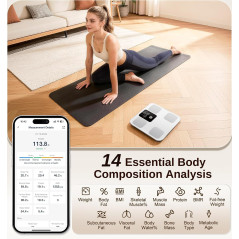 GE Smart Scale 3-in-1 LED Display, 11-inch - Body Weight, Body Fat & BMI Measurement