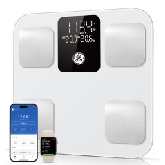 GE Smart Scale 3-in-1 LED Display | Body Weight, Fat & BMI, 11-inch