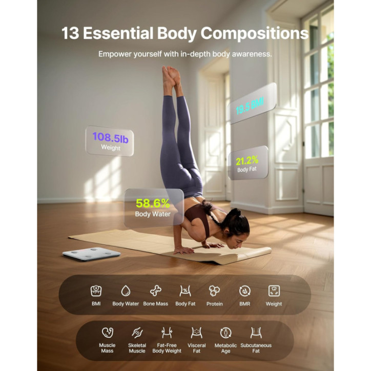FITINDEX Smart Scale – Body Weight, BMI, Body Fat & 13 Metrics with Bluetooth Connectivity FITINDEX Smart Scale – Body Weight, BMI, Body Fat & 13 Metrics with Bluetooth Connectivity