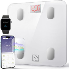 FITINDEX Smart Scale – Body Weight, BMI & Fat, 13 Metrics, Bluetooth