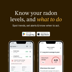 Airthings 325 Corentium Home 2 Smart Radon Detector with Bluetooth