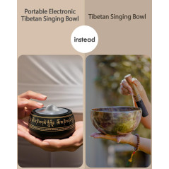 NDLT Portable Tibetan Singing Bowl | 8 Healing Frequencies & USB-C Rechargeable