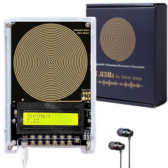 Adjustable 0.01Hz-299999Hz Sine Wave Frequency Generator with 7.83Hz Schumann Resonance, USB Powered, Acrylic Case