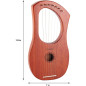 LIEKE Harpe Lyre 7 Cordes pour Débutants Adulte - Instrument Musical Facile à Apprendre LIEKE Harpe Lyre 7 Cordes pour Débutants Adulte - Instrument Musical Facile à Apprendre