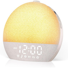 Geuuap Sunrise Alarm Clock with Bluetooth Speaker & White Noise Machine