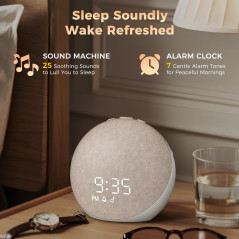Réveil avec Machine à Sons : 25 Sons Naturels pour un Sommeil Paisible
