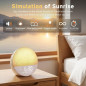 Geuuap Sunrise Alarm Clock with Natural Wake-Up Light & White Noise Machine, Khaki Geuuap Sunrise Alarm Clock with Natural Wake-Up Light & White Noise Machine, Khaki