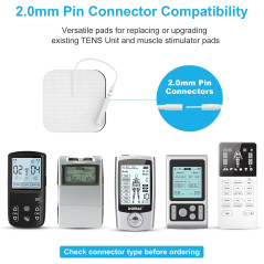 DOMAS 24 Pack TENS Pads 2x2 & 2x4 with Holder for 2mm Pin Units