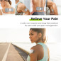 AUVON TENS sans fil 24 modes, stimulateur musculaire pour soulagement douleur, 6 électrodes