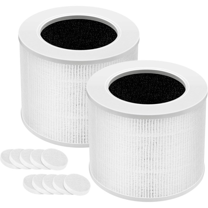 Lot de 2 Filtres de Remplacement Core Mini pour Purificateurs d'Air LEVOIT Core Mini-P Lot de 2 Filtres de Remplacement Core Mini pour Purificateurs d'Air LEVOIT Core Mini-P