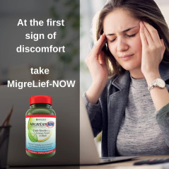 MigreLief-Now Fast-Acting Formula - Migraine & Headache Support, 60 Veg Caps
