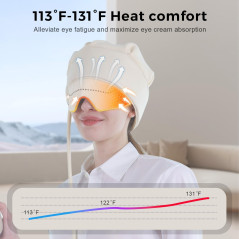 FSA Eligible Electric Head Massager with Heat, 6-Zone Kneading, Rechargeable 2200mAh for Migraine Relief