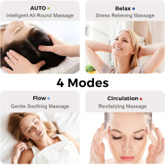 FSA Eligible Electric Head Massager with Heat for Migraine & Stress Relief