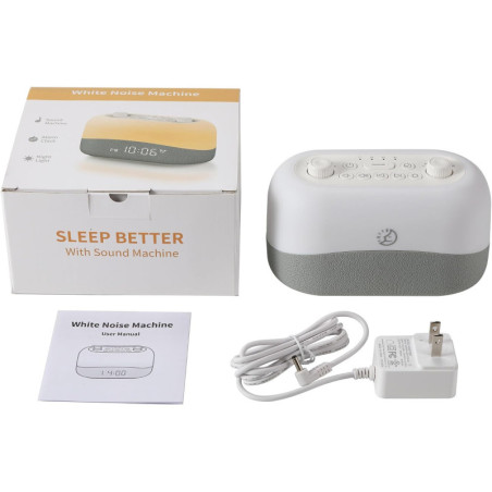 Sleep ZM White Noise Machine with Alarm Clock, Night Light & Timer