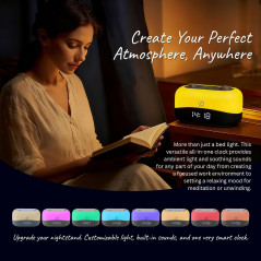 Sleep ZM White Noise Machine with Alarm Clock, Night Light & Timer