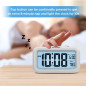 Peakeep Réveil Numérique à Lumière Nocturne avec Température Intérieure, Fonctionne sur Piles Peakeep Réveil Numérique à Lumière Nocturne avec Température Intérieure, Fonctionne sur Piles
