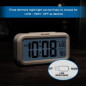 Peakeep Night Light Digital Alarm Clock with Indoor Temperature Display, Battery Operated