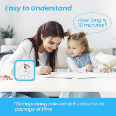 Yunbaoit Rainbow Visual Timer for Kids - 60-Min Blue Countdown Timer