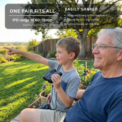 Hontry 10x25 Compact Binoculars for Adults & Kids – Portable Optics