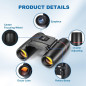 AHFLRITO Compact Lightweight Waterproof Binoculars, Foldable for Adults & Kids - Travel, Birdwatching, Theater