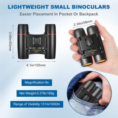 AHFLRITO Compact Lightweight Binoculars – Waterproof for Outdoor Use