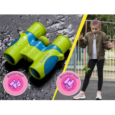 Jumelles Enfants 4-8 Ans - Vert Bleu Vif, Véritables