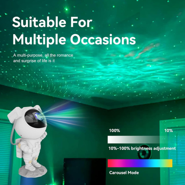 Star Projector Galaxy Night Light - Astronaut Space LED Lamp with Timer & Remote, Kids Room Decor Star Projector Galaxy Night Light - Astronaut Space LED Lamp with Timer & Remote, Kids Room Decor