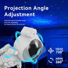 Star Projector Galaxy Night Light - Astronaut Space LED Lamp with Timer & Remote, Kids Room Decor