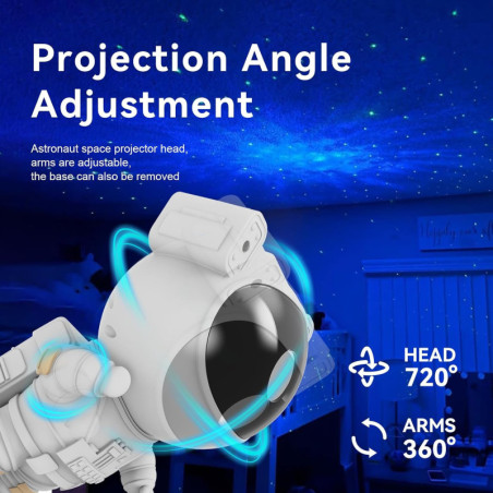 Star Projector Galaxy Night Light - Astronaut Space LED Lamp with Timer & Remote, Kids Room Decor