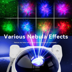 Star Projector Galaxy Night Light - Astronaut LED Lamp with Timer & Remote