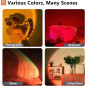 Lampe Projecteur Coucher de Soleil LED Multicolore USB 180° Rotation pour Décor, Photo, Fête, Cadeau Lampe Projecteur Coucher de Soleil LED Multicolore USB 180° Rotation pour Décor, Photo, Fête, Cadeau