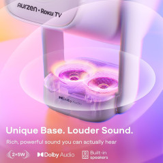 Aurzen Roku TV D1R USB-C Powered Portable Outdoor Projector White