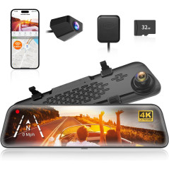 Caméra Dash WOLFBOX G840S 12 4K avec GPS & Carte 32GB