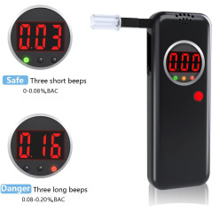 Alcootest Numérique LCD avec 10 Embouts – Usage Maison & Fête