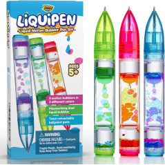 YoYa Toys Liquipen 3 Pack - Stylos Bulle Colorés Anti-Stress