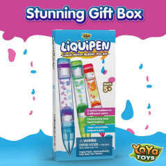 YoYa Toys Liquipen 3 Pack - Stylos Bulle Colorés Anti-Stress