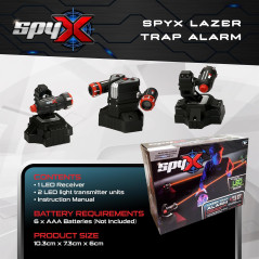 SpyX Lazer Trap Alarm – Invisible Infrared Laser Motion Sensor Toy for Kids, Boys & Girls Spy Gadget Safety Alarm