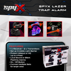 SpyX Lazer Trap Alarm – Invisible Laser Alarm Toy for Spy Kids