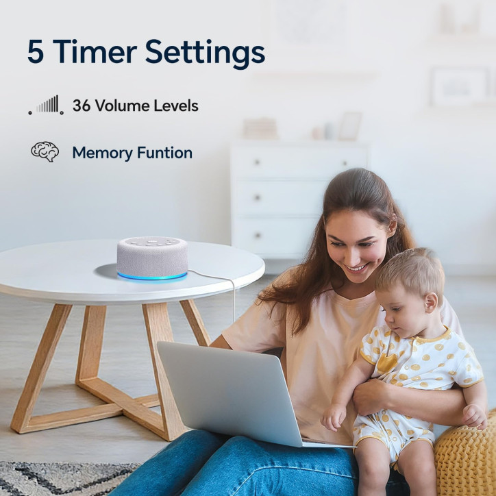 Sound Machine Night Light with 30 Sounds, 12 Lights, 5 Timers, Volume Memory - Sleep Aid for All Ages Sound Machine Night Light with 30 Sounds, 12 Lights, 5 Timers, Volume Memory - Sleep Aid for All Ages