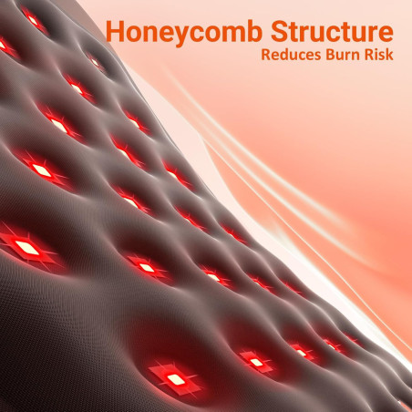 Comfytemp Red Light Therapy Pad 14.4 x 6.1 - 660nm & 850nm Invisible Infrared for Body Pain Relief