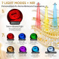 4D Contour LED Light Therapy Mask for Face & Neck, 7 Colors + NIR, Rechargeable Cordless, Black