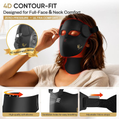 Masque LED 4D Contour-Fit - 7 Couleurs & NIR, Rechargeable