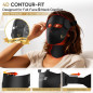 Masque LED 4D Contour-Fit pour Visage & Cou, 7 Couleurs + NIR, Rechargeable Sans Fil, Noir Masque LED 4D Contour-Fit pour Visage & Cou, 7 Couleurs + NIR, Rechargeable Sans Fil, Noir