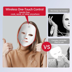 7-Color Red Light Face Mask | Portable, Cordless & Rechargeable Device