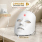 Masque Facial Lumière Rouge 7 Couleurs, Portable, Sans Fil, Rechargeable pour Soin à Domicile